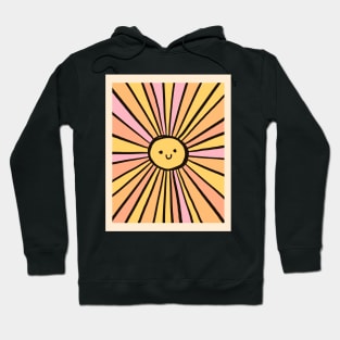 Sun Cute Face Retro 70s Boho Hoodie